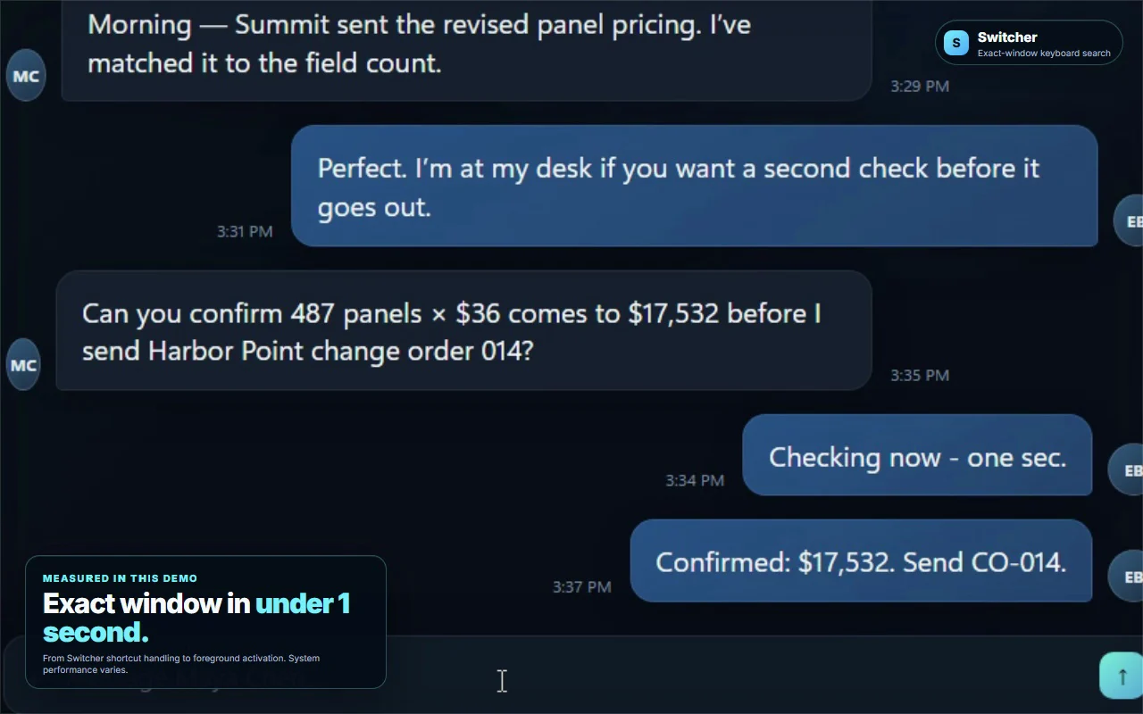 Switcher: Find the window you mean.